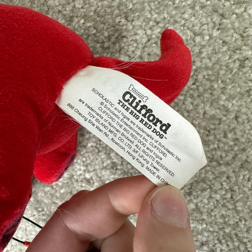 Vintage Clifford The Big Red Dog Plush Toy Island Headphones Earbuds Scholastic